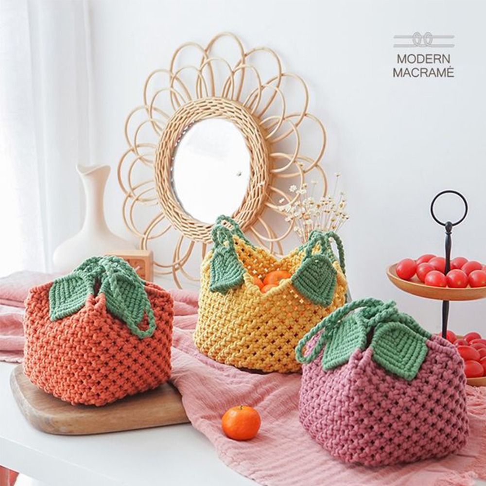 과일 손뜨개 가방 DIY 마크라메 재료 :: 나무간판 - 어떤사람들